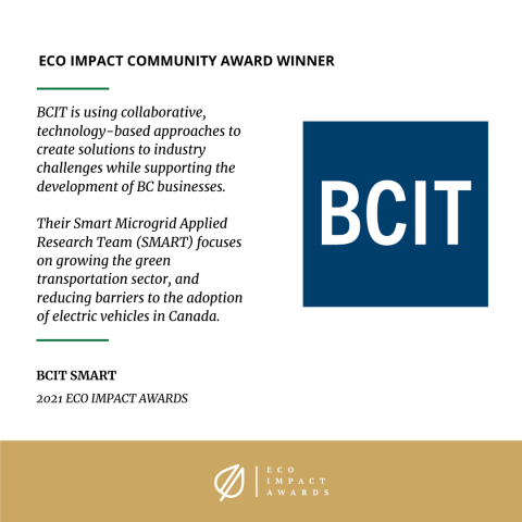 bcit community award eco impact 2021